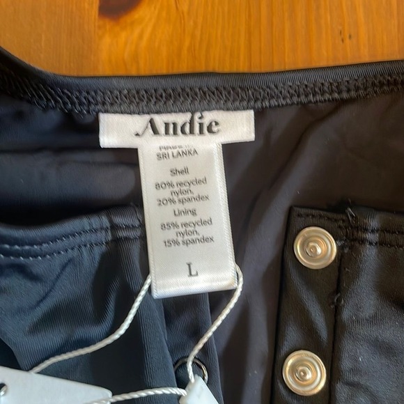 Andie Swim The Malibu One Piece Swimsuit Black size L NWT - Picture 4 of 6